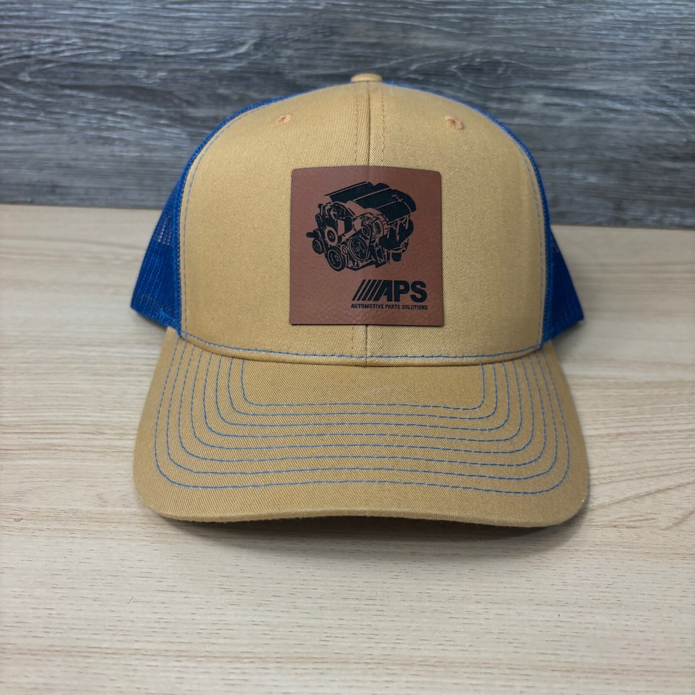 APS Automotive Parts Solutions Hat Cap Snapback‎ Brown Blue Motors Adjustable